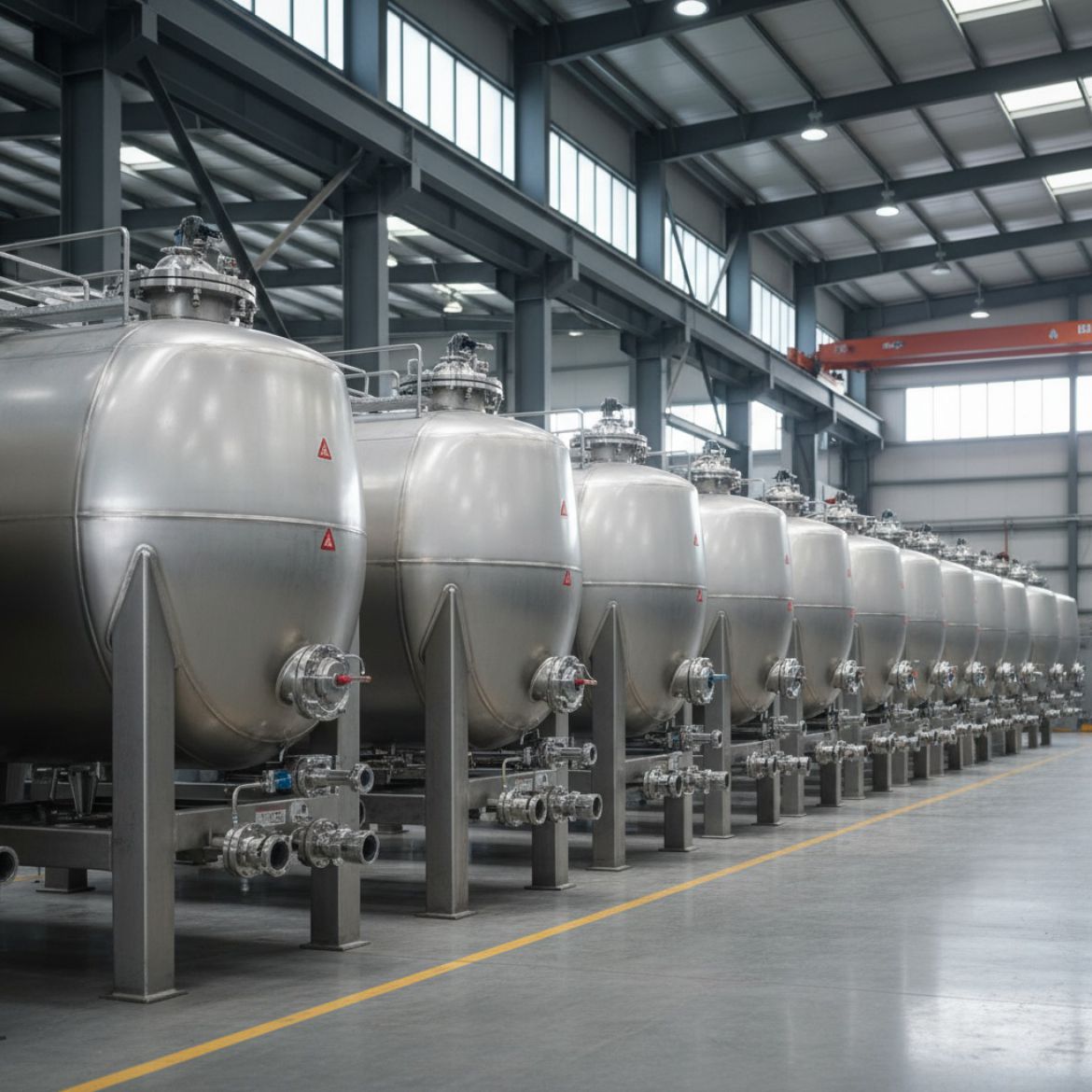Large ISO chemical storage tanks from IDEAL Containers at an industrial site in Kenya